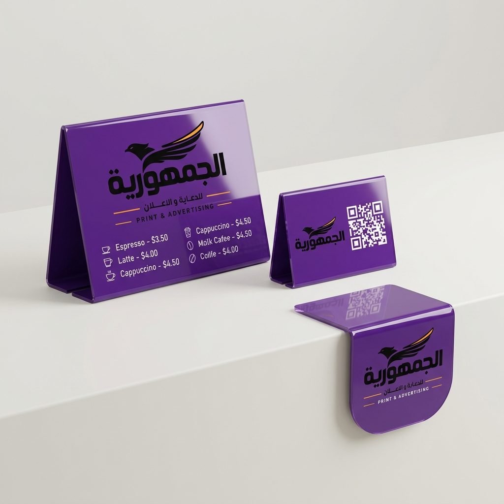 مجموعة منيو الطاولة أكريلك - الصورة 2